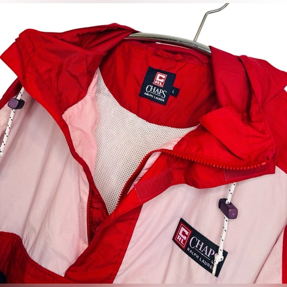 Vintage Ralph Lauren Chaps Red White Blue USA Windbreaker, Size Large - Picture 5 of 14
